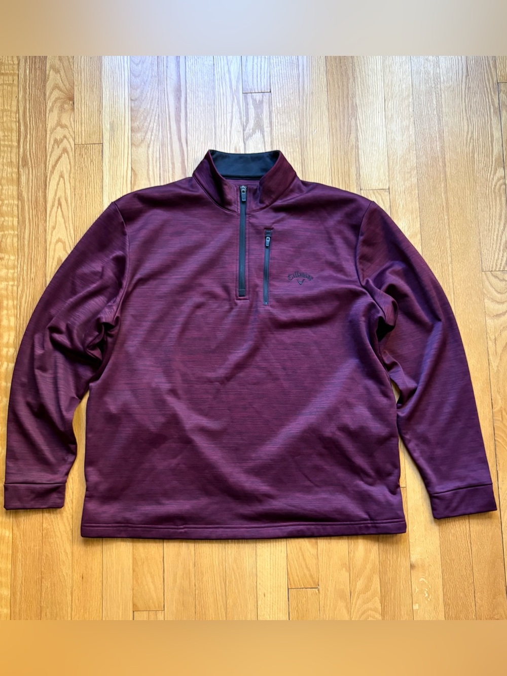 Callaway Golf Men’s 1/4 Zip Pullover Sweatshirt Large Maroon Solid
